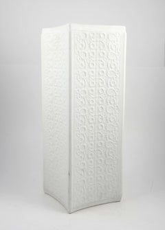 Lace Patterned Unglazed Porcelain Floor Vase-Schumann Arzberg, Germany
