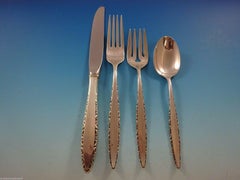 Lace Point by Lunt Sterling Silver Flatware Set for 8 Service 37 Pieces
