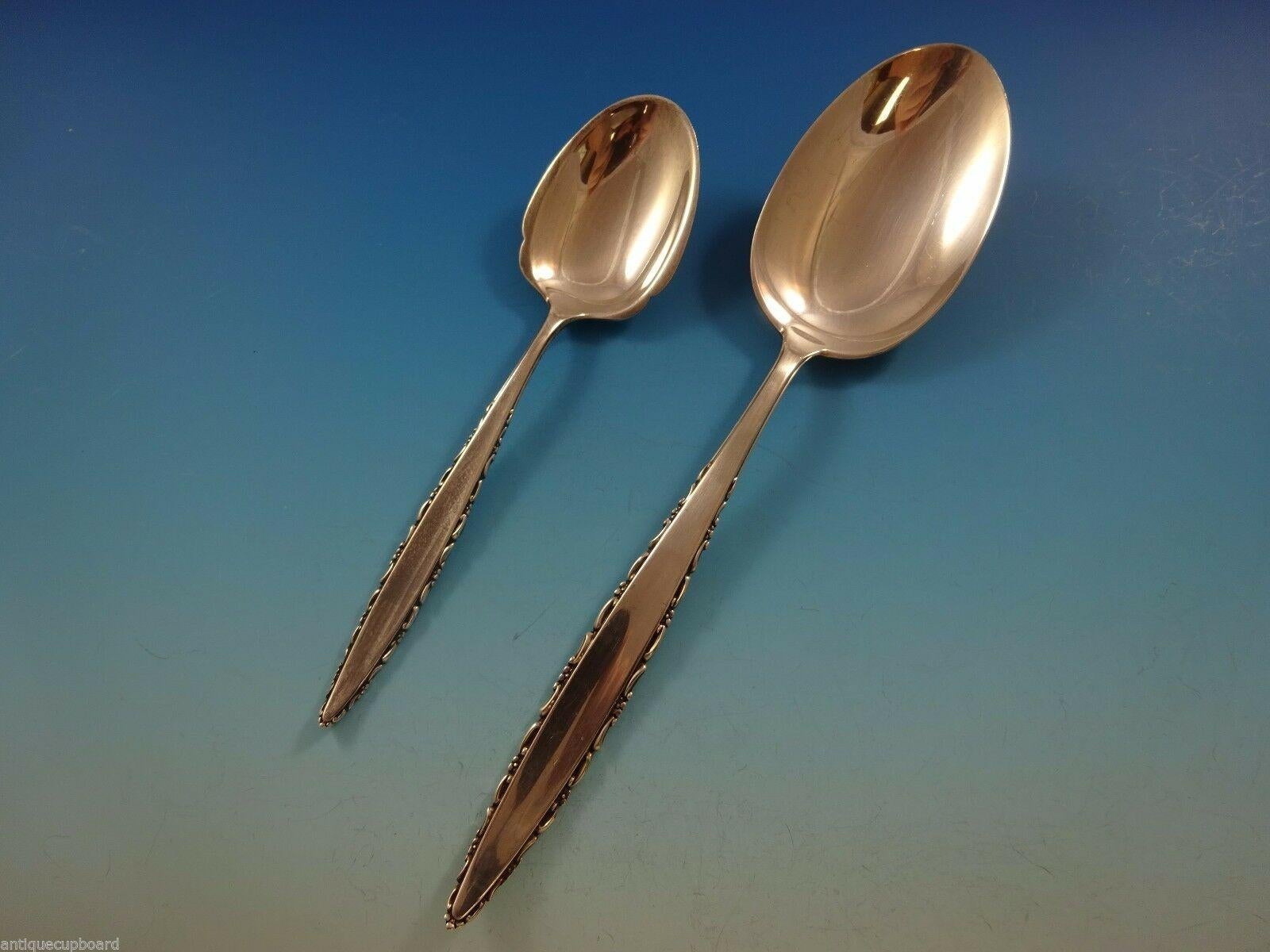 Juego de Cubiertos de Plata de Ley Lace Point by Lunt para 8 Servicio 37 Piezas Plata esterlina en venta
