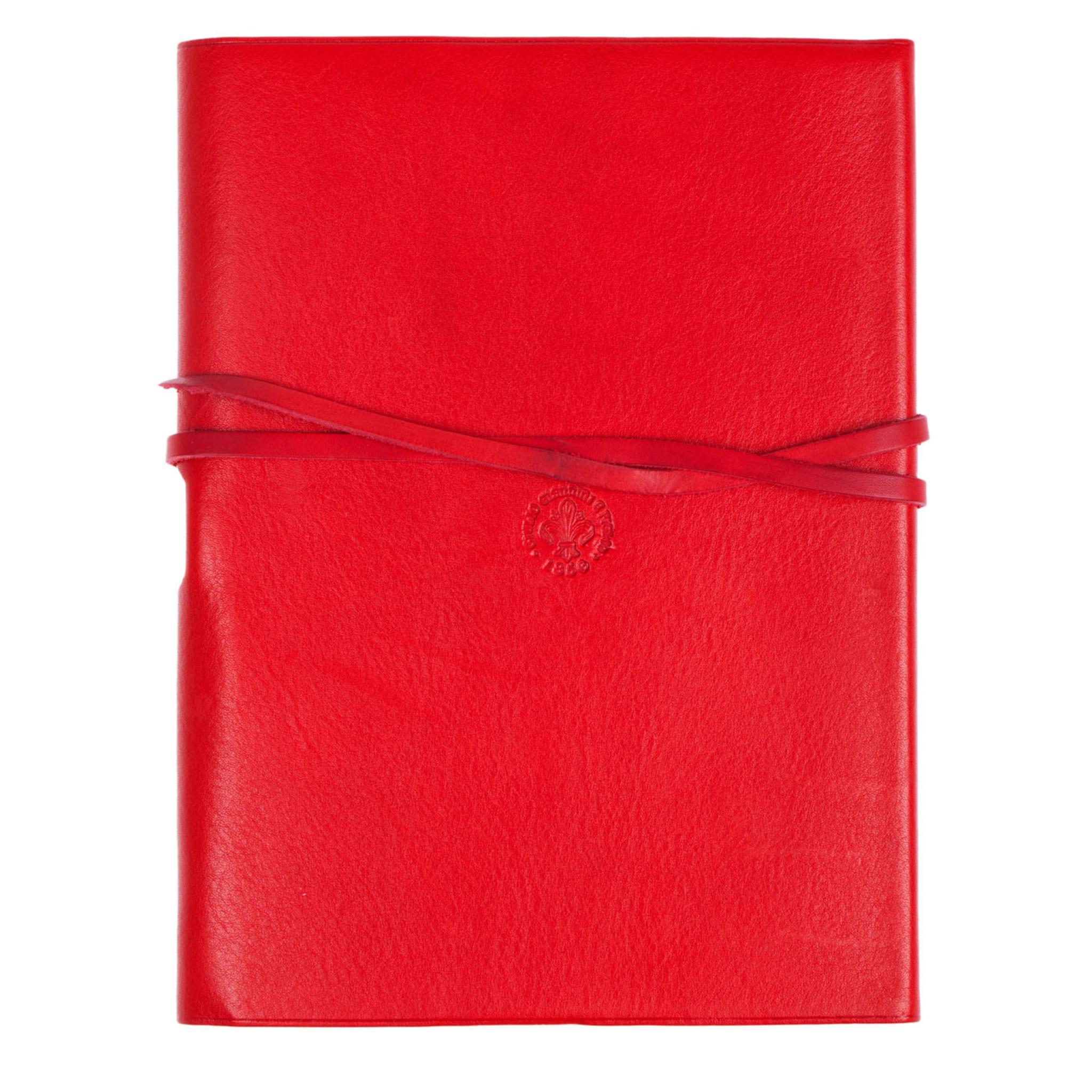 Lace Red Leather Notebook In New Condition For Sale In Milan, IT