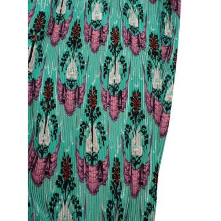 Luxury Floral Plissé Dress