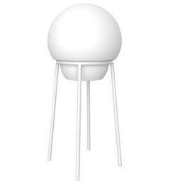 Lampe haute blanche en dentelle 50 par Mowee