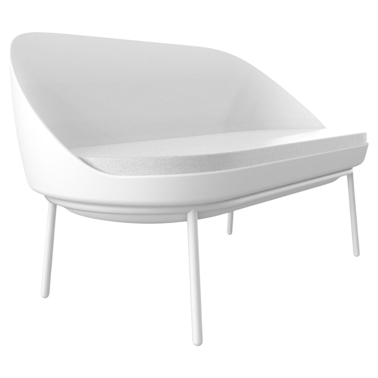 Off White Sofa with Walnut Legs by Nuevo, Almost New at 1stDibs