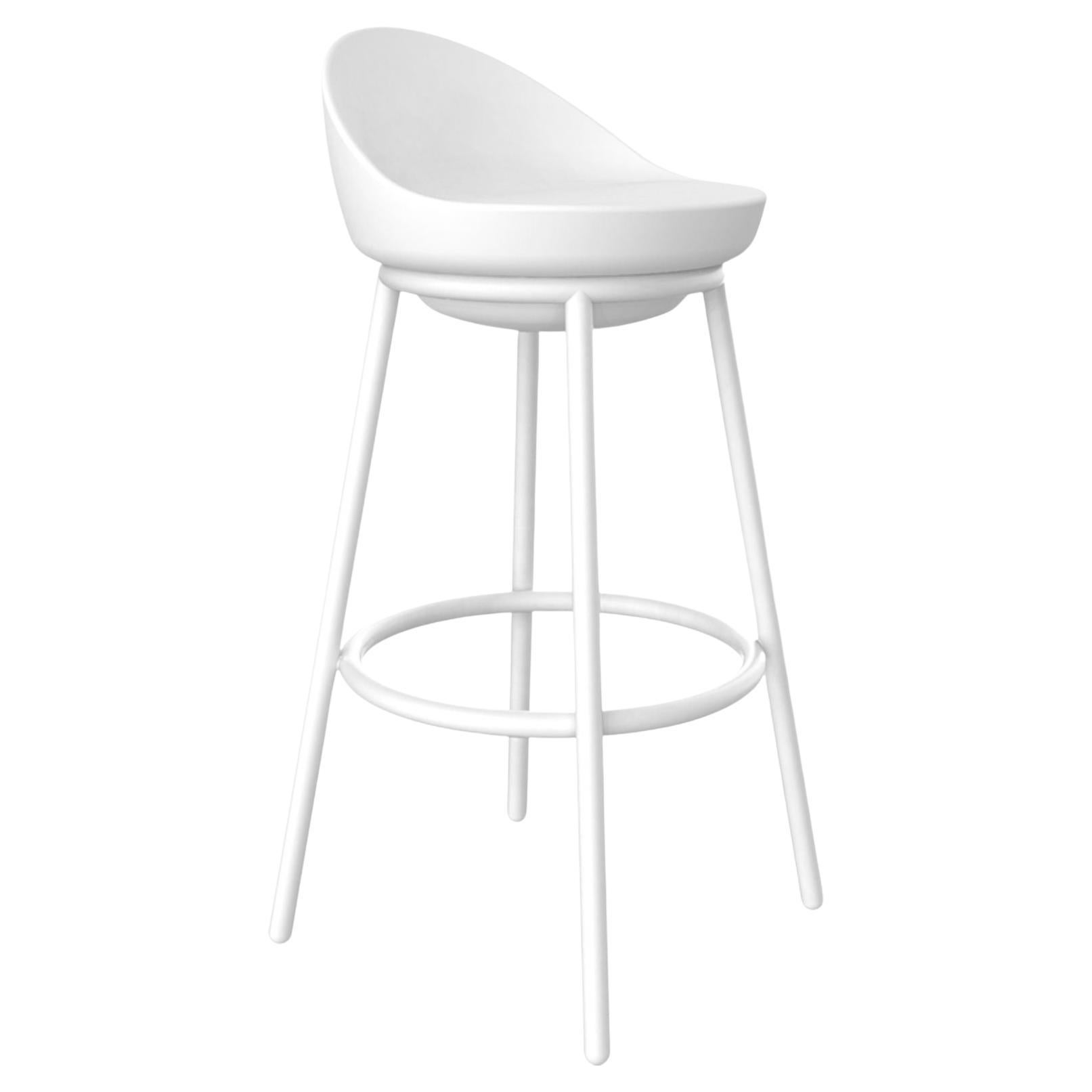 Lace White Stool by Mowee For Sale