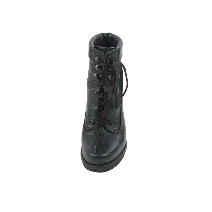 Giorgio Armani Laced half boot size 35 1/2 In Excellent Condition For Sale In Gazzaniga (BG), IT