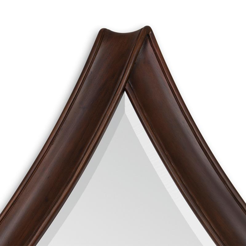 Beveled Lacet Mirror in Solid Mahogany Wood