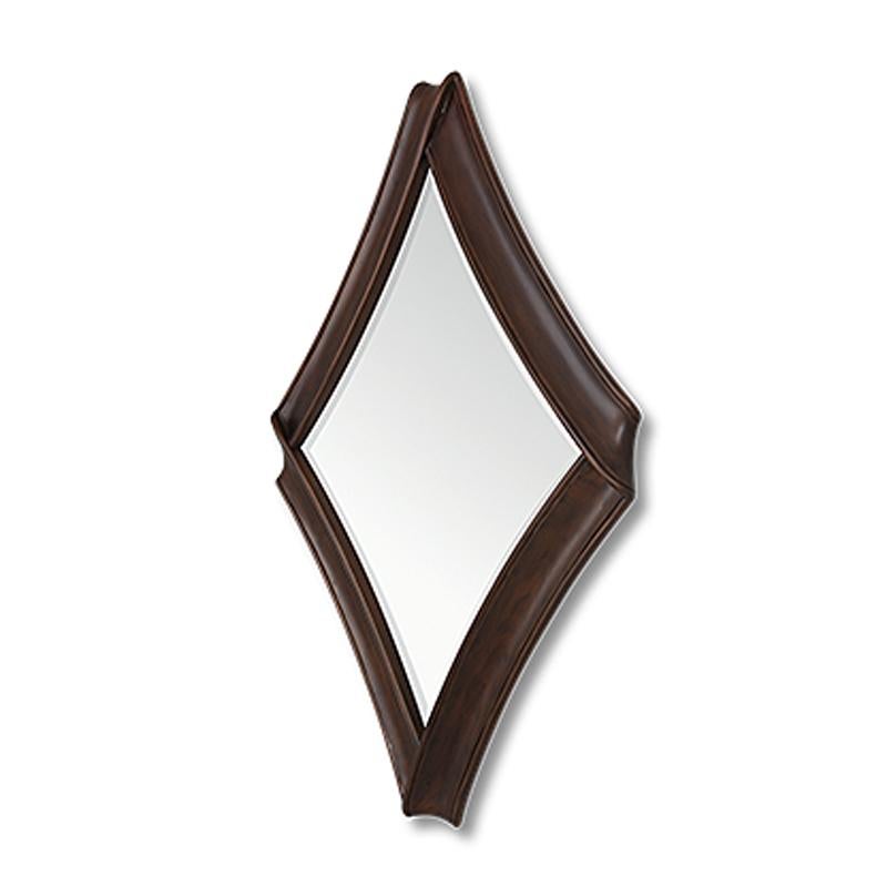 Lacet Mirror in Solid Mahogany Wood In Excellent Condition In Paris, FR