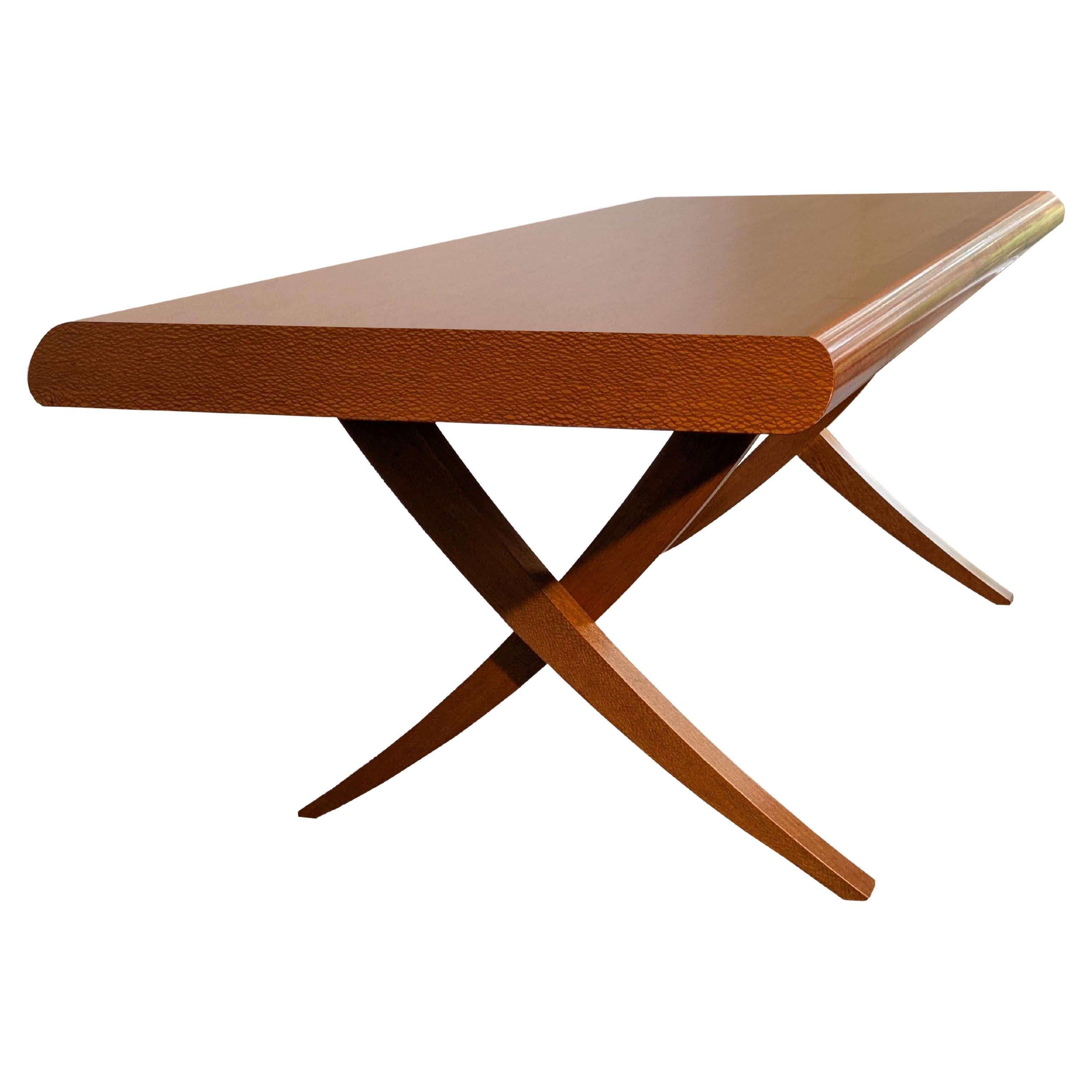 Lacewood and Silky Oak Sabre Dining Table - One-of-a-Kind