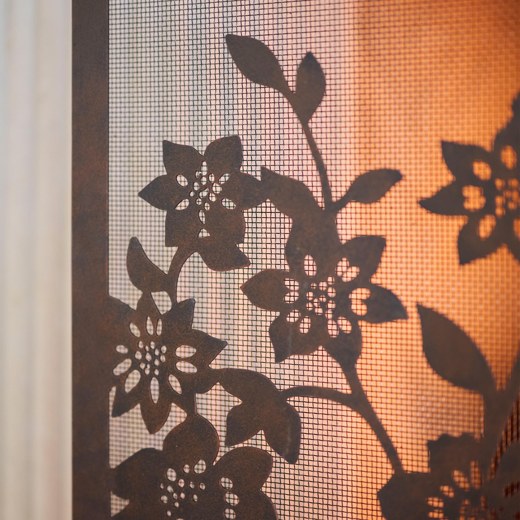 Pare-feu floral en dentelle en or vieilli en vente 2