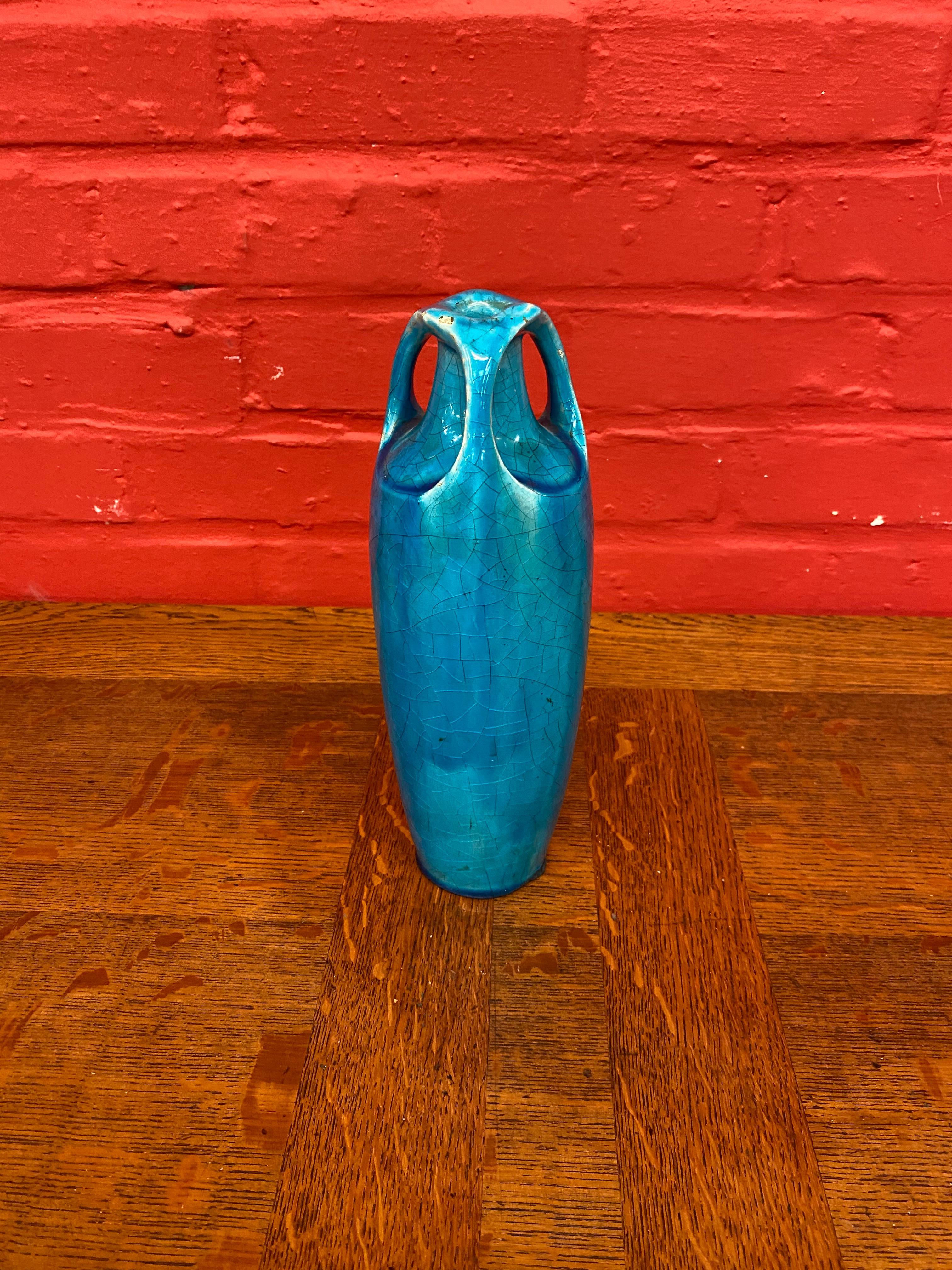 Lachenal, Art Deco Ceramic Vase, circa 1930 For Sale 4