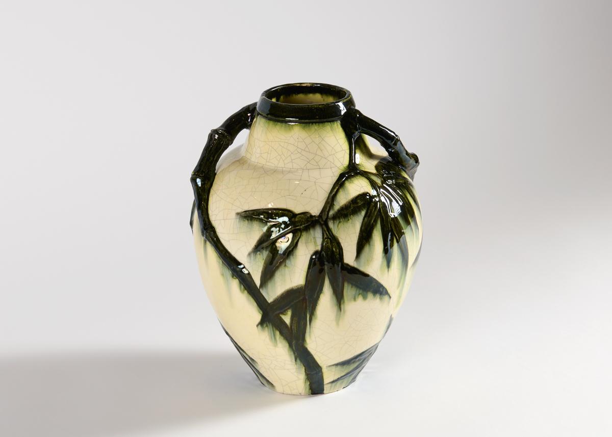 Exhibited:
Salon de la société nationale des beaux-arts, 1894. For the original vase by Edmond Lachenal.

Bibliography:
- Revue des arts décoratifs, 15th year, 1894-1895. The original vase by Edmond Lachenal exhibited at Salon de la société