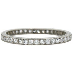 Lacloche Diamond Eternity Wedding Band Ring, circa 1910s