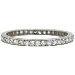 Lacloche Diamond Eternity Wedding Band Ring, circa 1910s