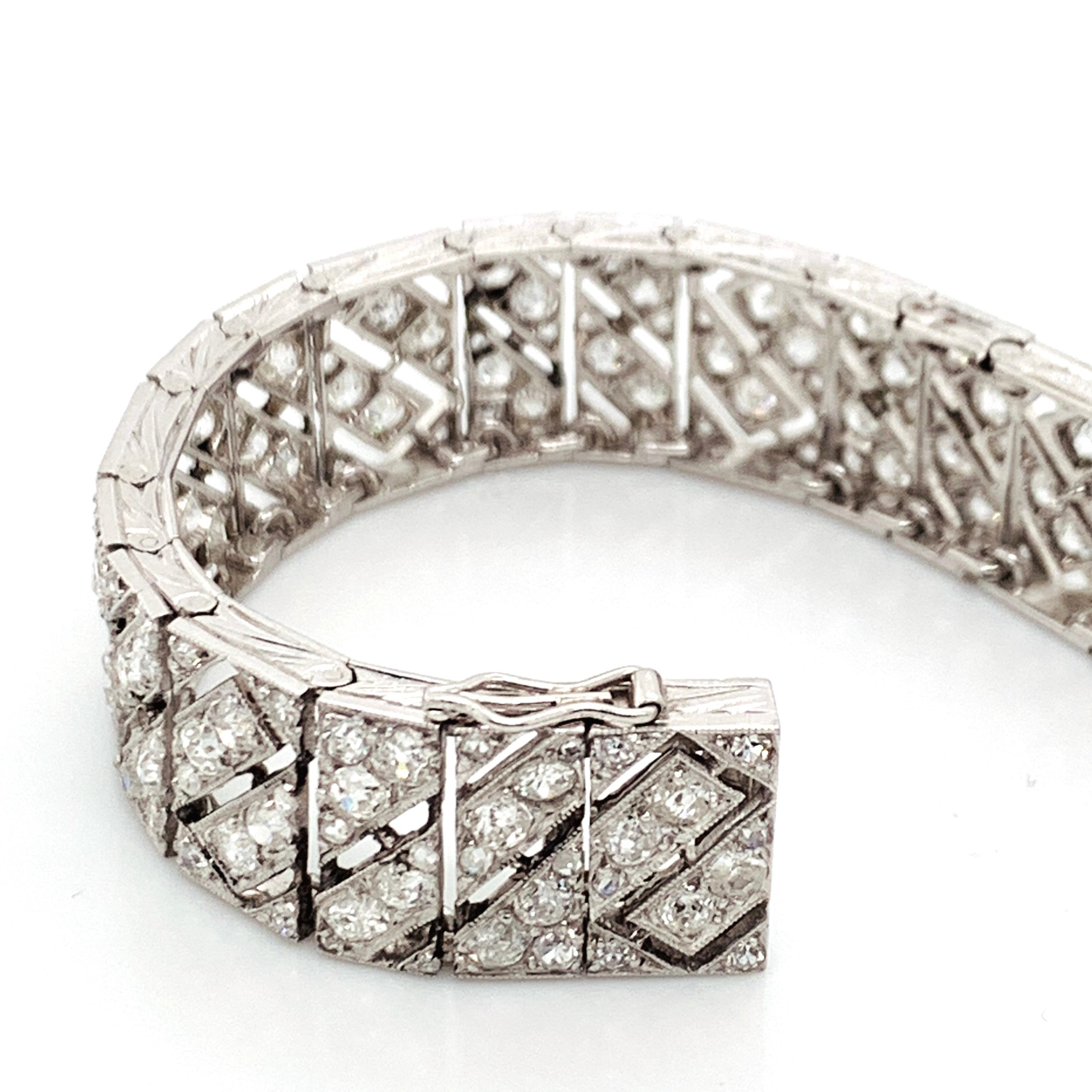 Lacloche Freres Art Deco Diamant- und Platinarmband:: um 1930 3