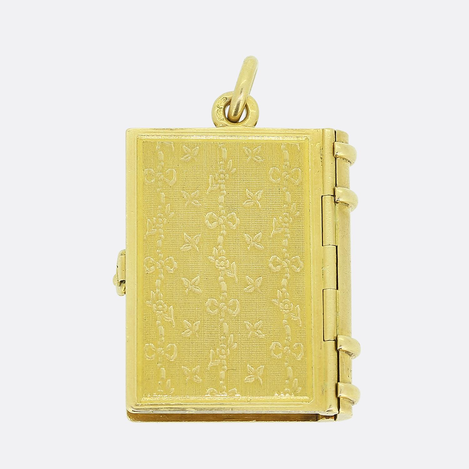 Lacloche Frères Book Locket Pendant In Good Condition In London, GB