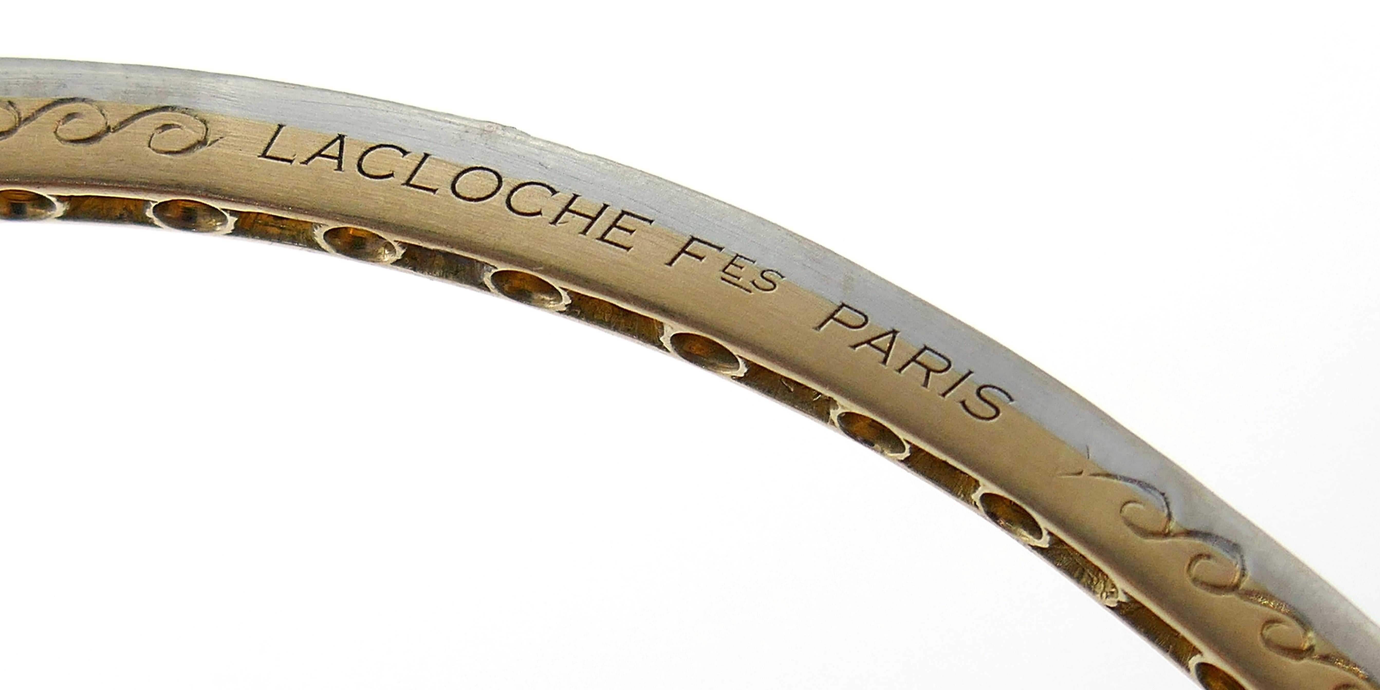 Lacloche Frères Gemstone Gold Bangle Bracelet Set of Four 4