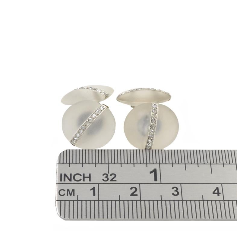 LaCloche Rock Crystal Cufflinks, 1930s For Sale 1