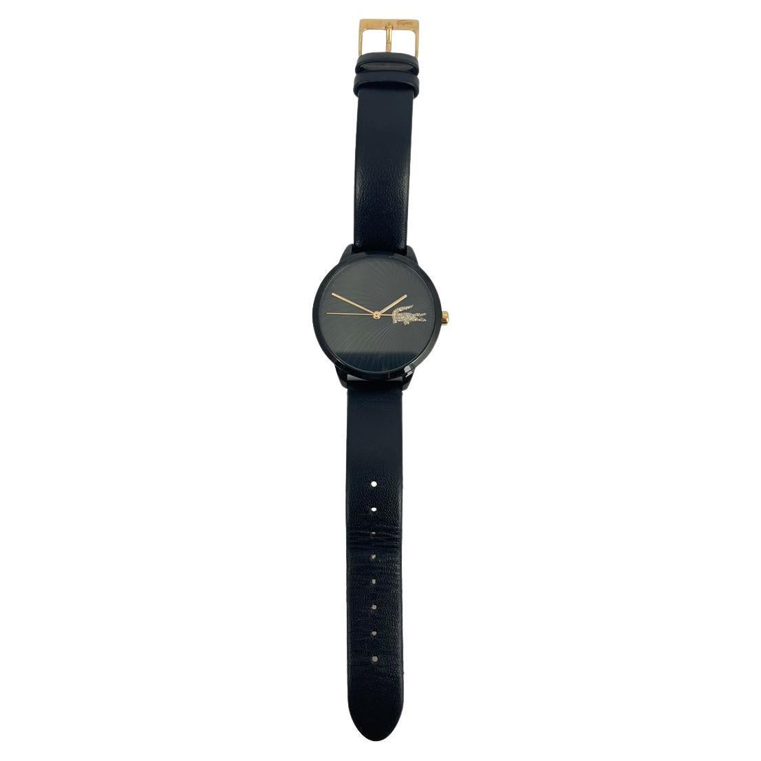 Lacoste All-black Stainless Steel Watch with Glitter