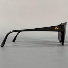 Occhiali da sole tondi in acetato oro nero LACOSTE