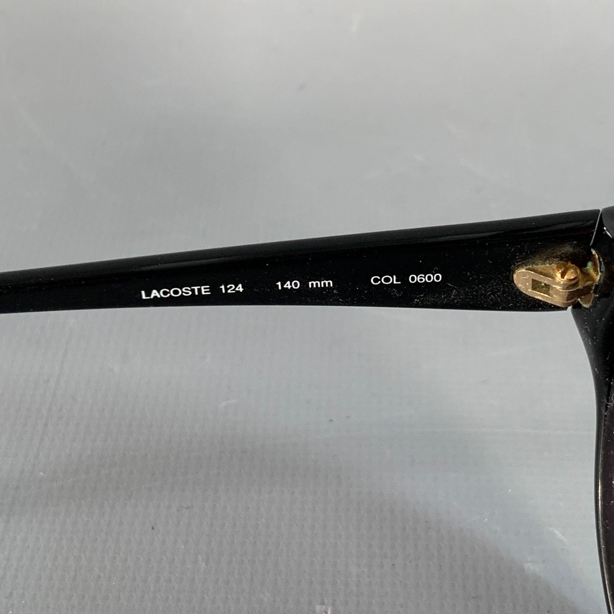 LACOSTE Schwarzgold Acetat Runde Sonnenbrille im Angebot 1