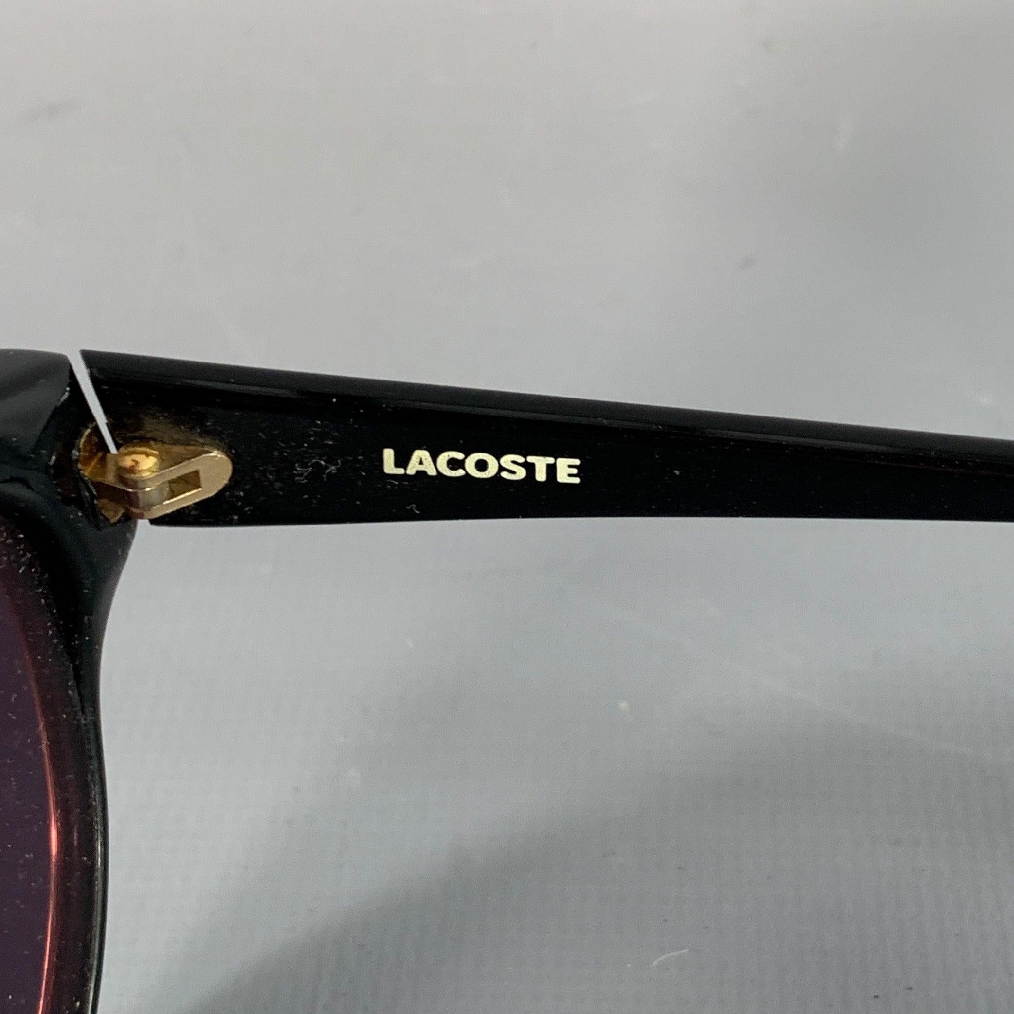 LACOSTE Schwarzgold Acetat Runde Sonnenbrille im Angebot 2