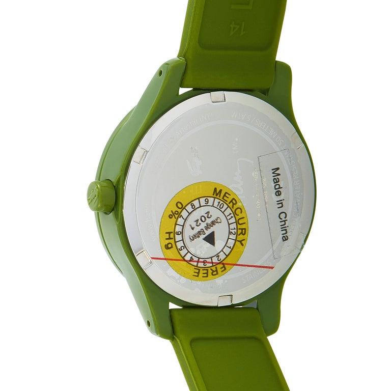 Lacoste Children's Keith Haring Foundation Khaki Silicone Watch 2030015 In New Condition In Southhampton, PA