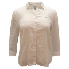 Lacoste Collared Shirt in White Lyocell