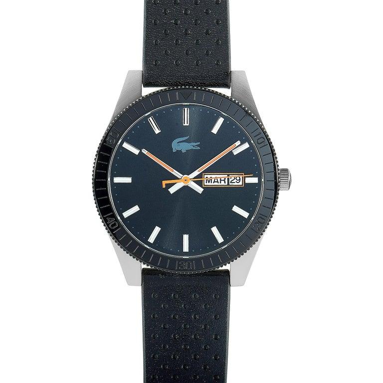Lacoste Men's Legacy Black Dial Black Leather Watch 2010982 1
