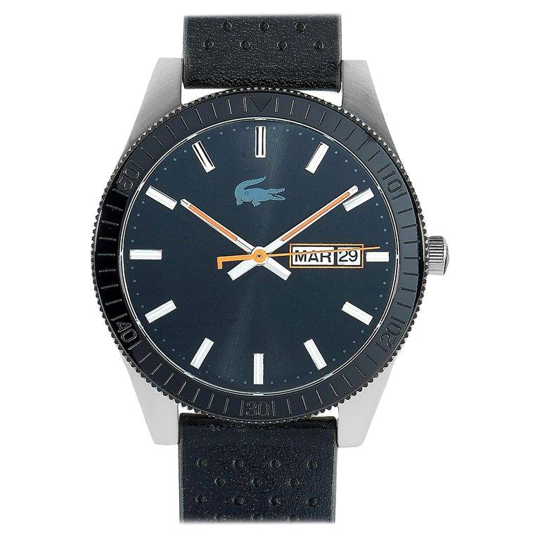 Lacoste Men's Legacy Black Dial Black Leather Watch 2010982