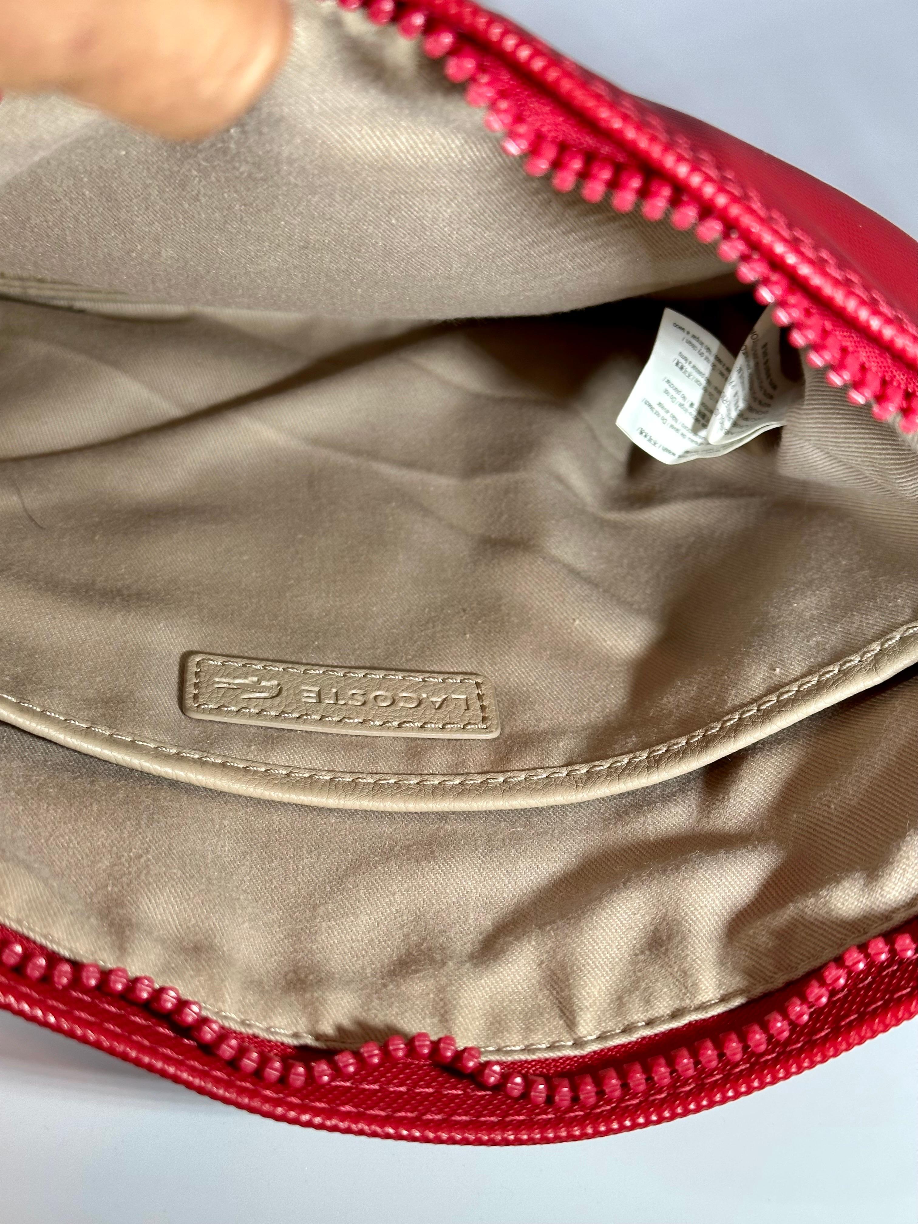 lacoste flap crossover bag