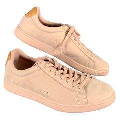 LACOSTE Größe 10.5 Rosa Camel Leder Turnschuhe