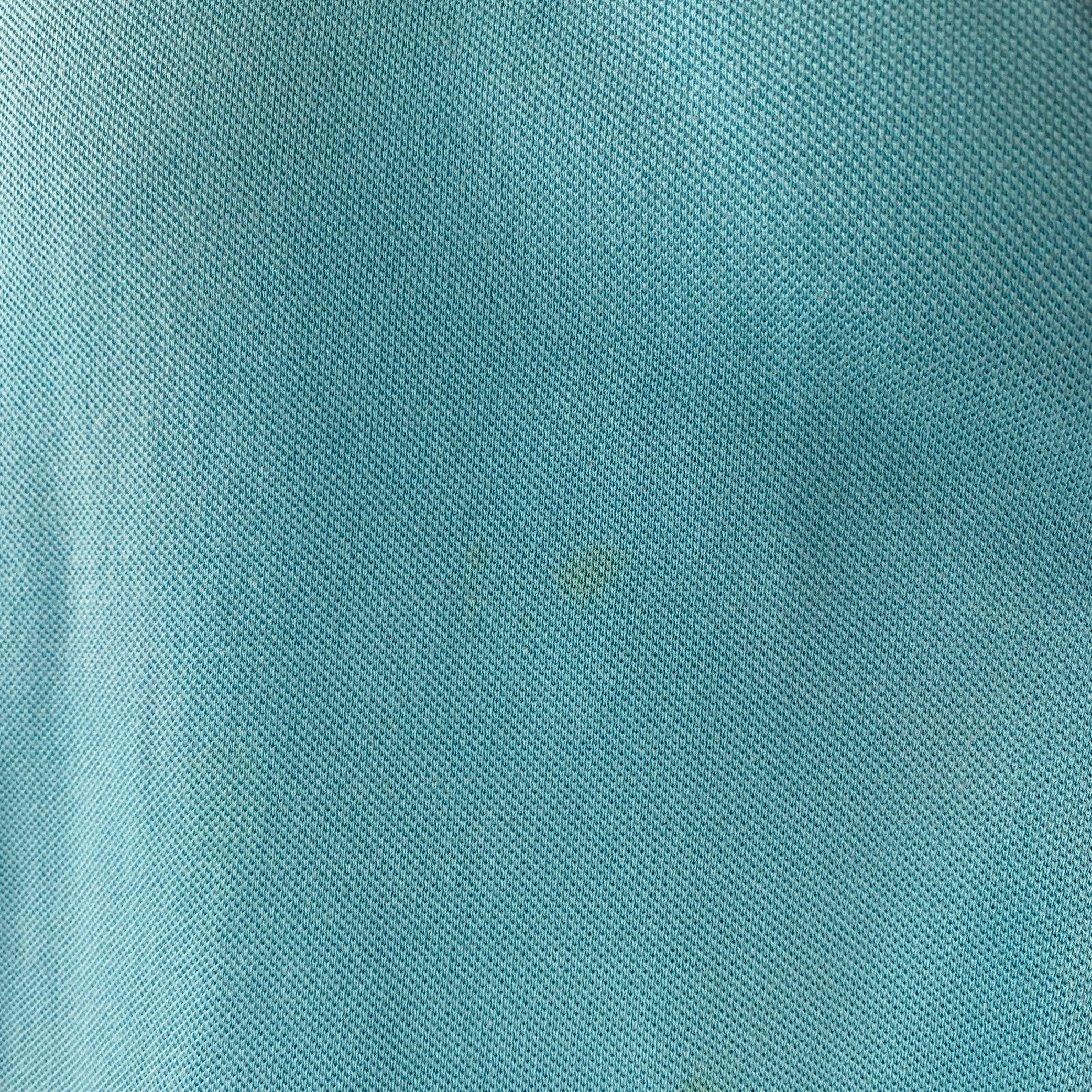 LACOSTE Größe L Blau Aqua Baumwolle Logo Patch Polo im Angebot 1