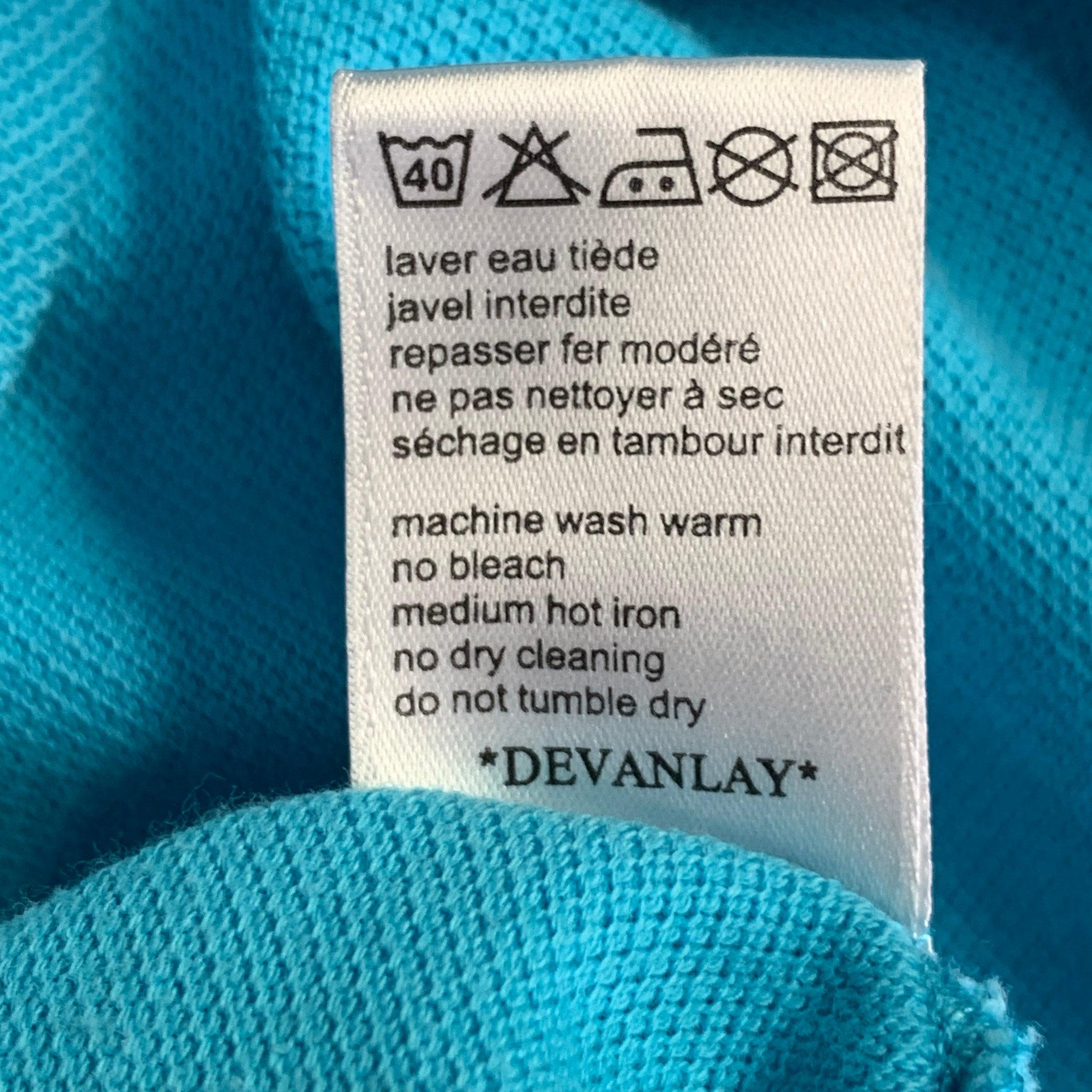 LACOSTE Größe L Blau Aqua Baumwolle Logo Patch Polo im Angebot 4