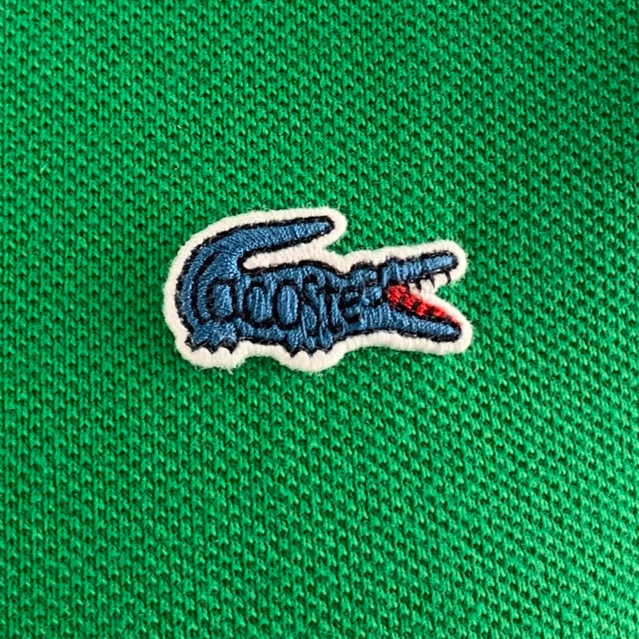 Men's LACOSTE Size L Green Embroidery Cotton Polo For Sale