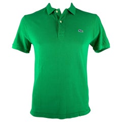 Polo en coton brodé vert LACOSTE Taille L