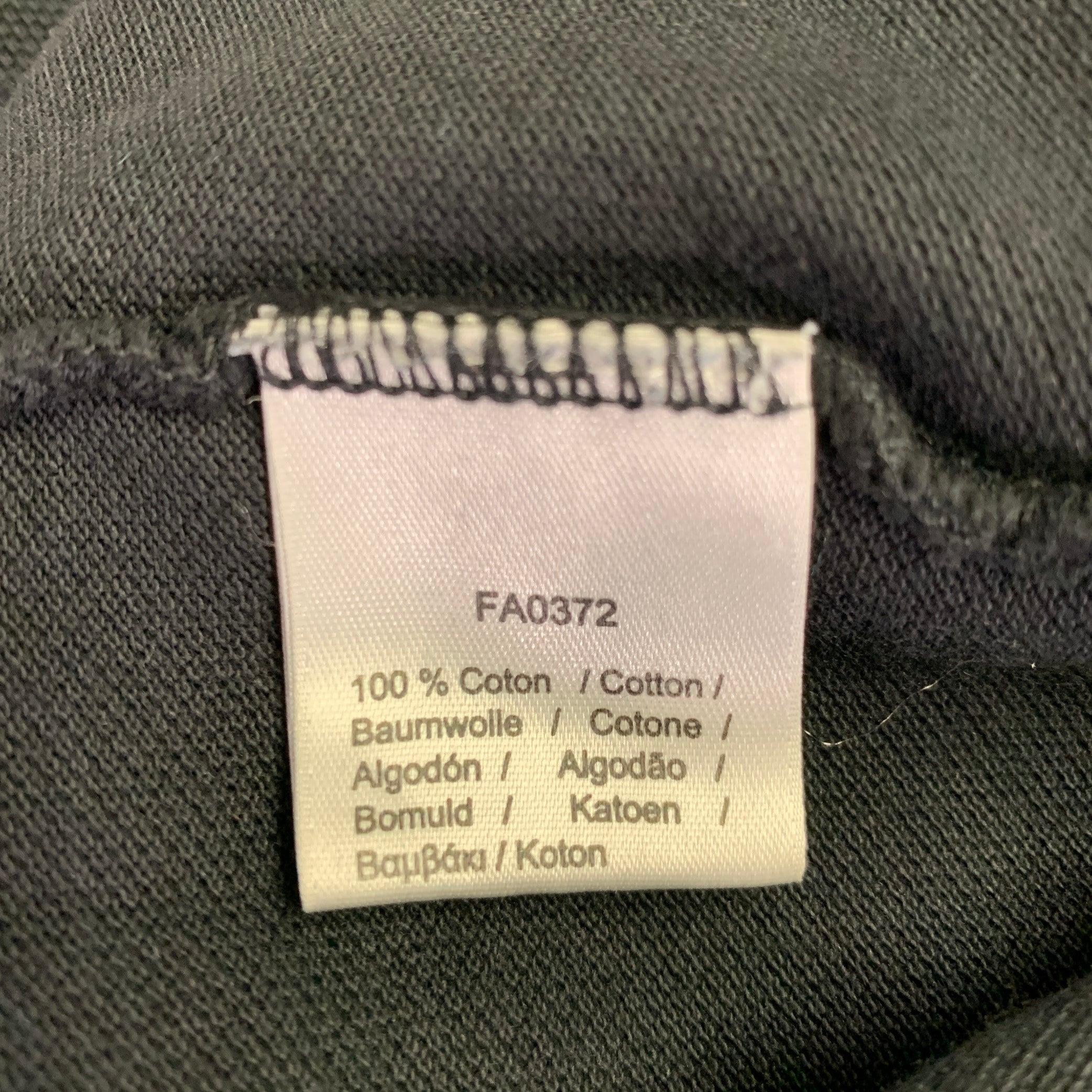 LACOSTE Size M Black Cotton Half Placket Polo For Sale 2
