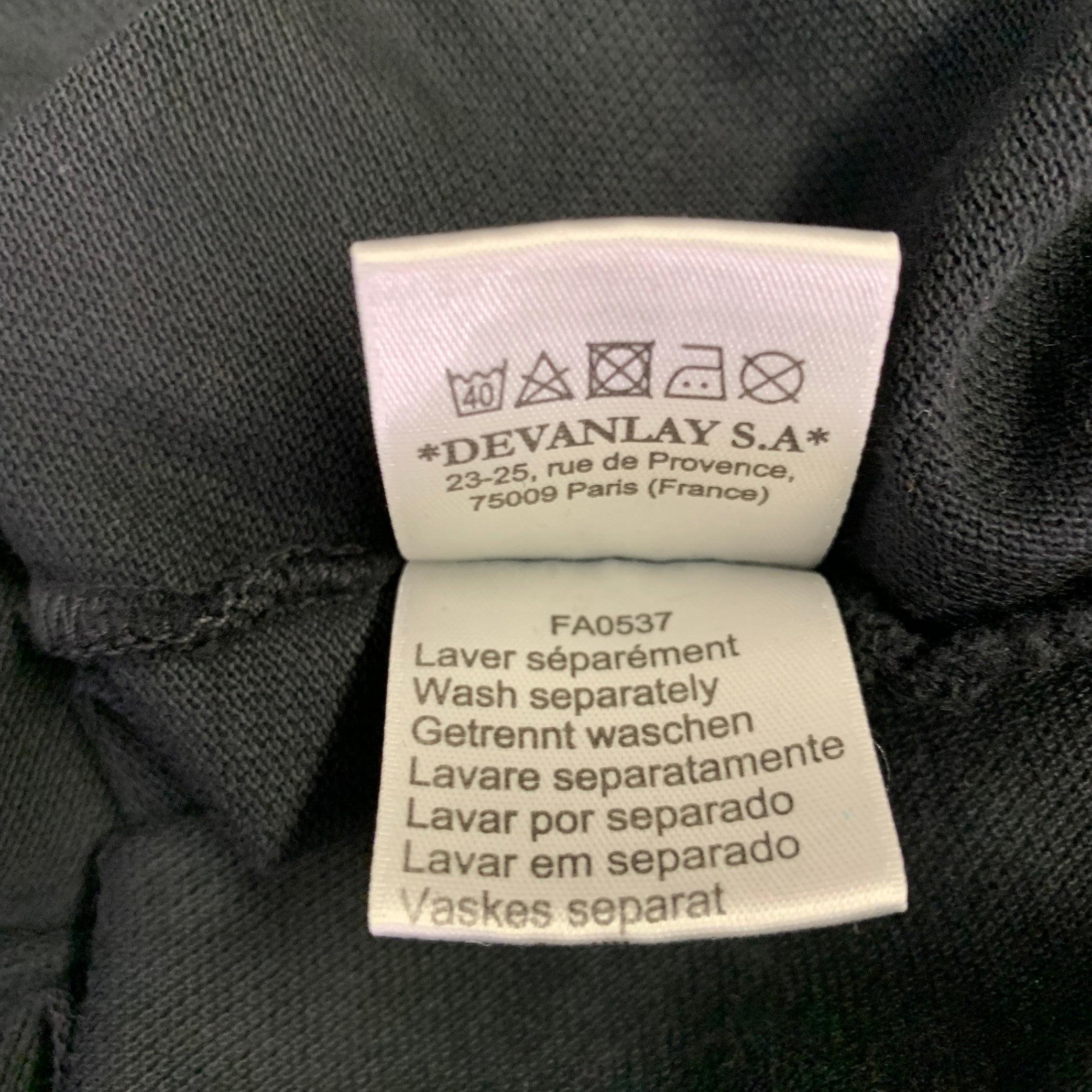 LACOSTE Size M Black Cotton Half Placket Polo For Sale 3