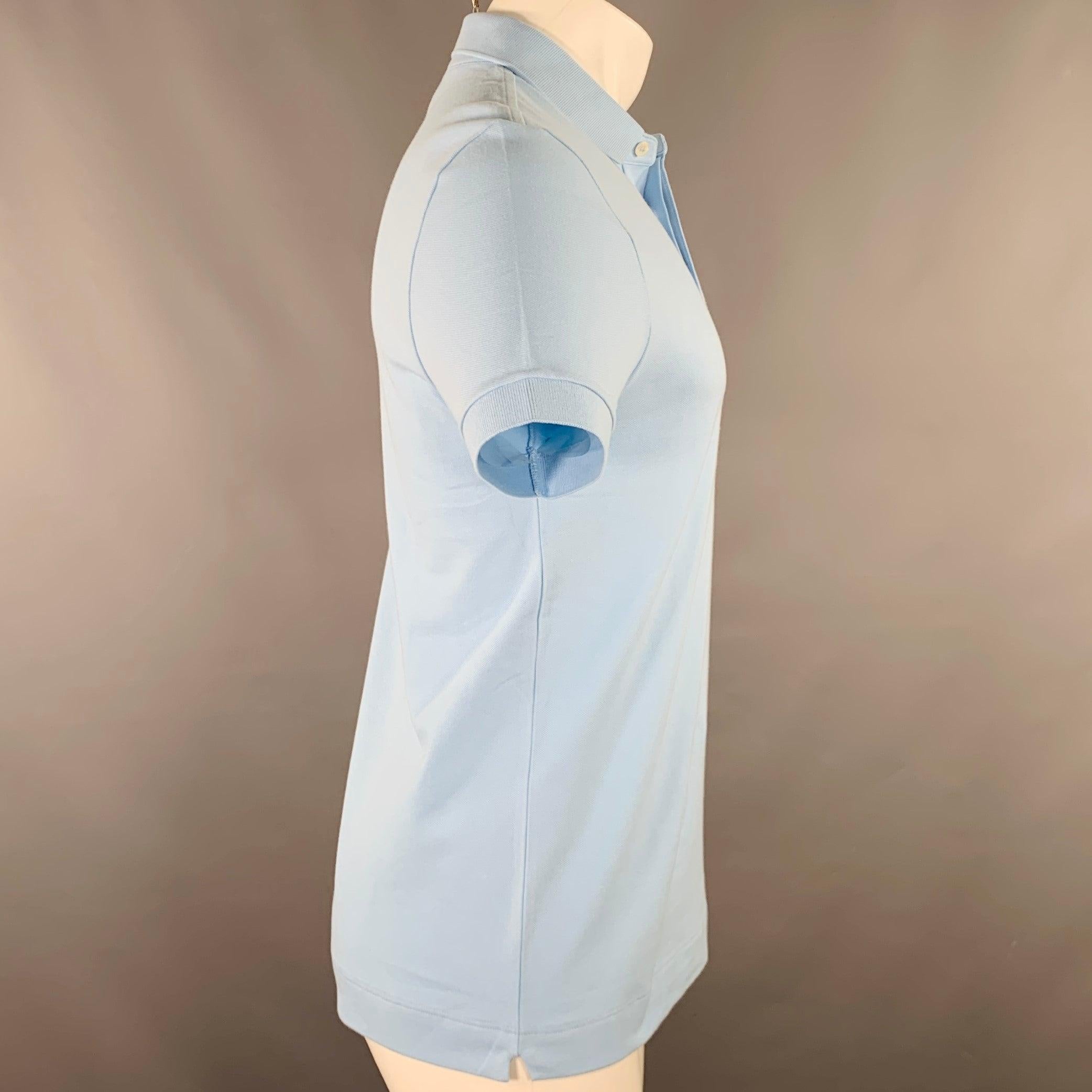 Bleu Polo LACOSTE taille S avec broderie bleue en coton mélangé en vente