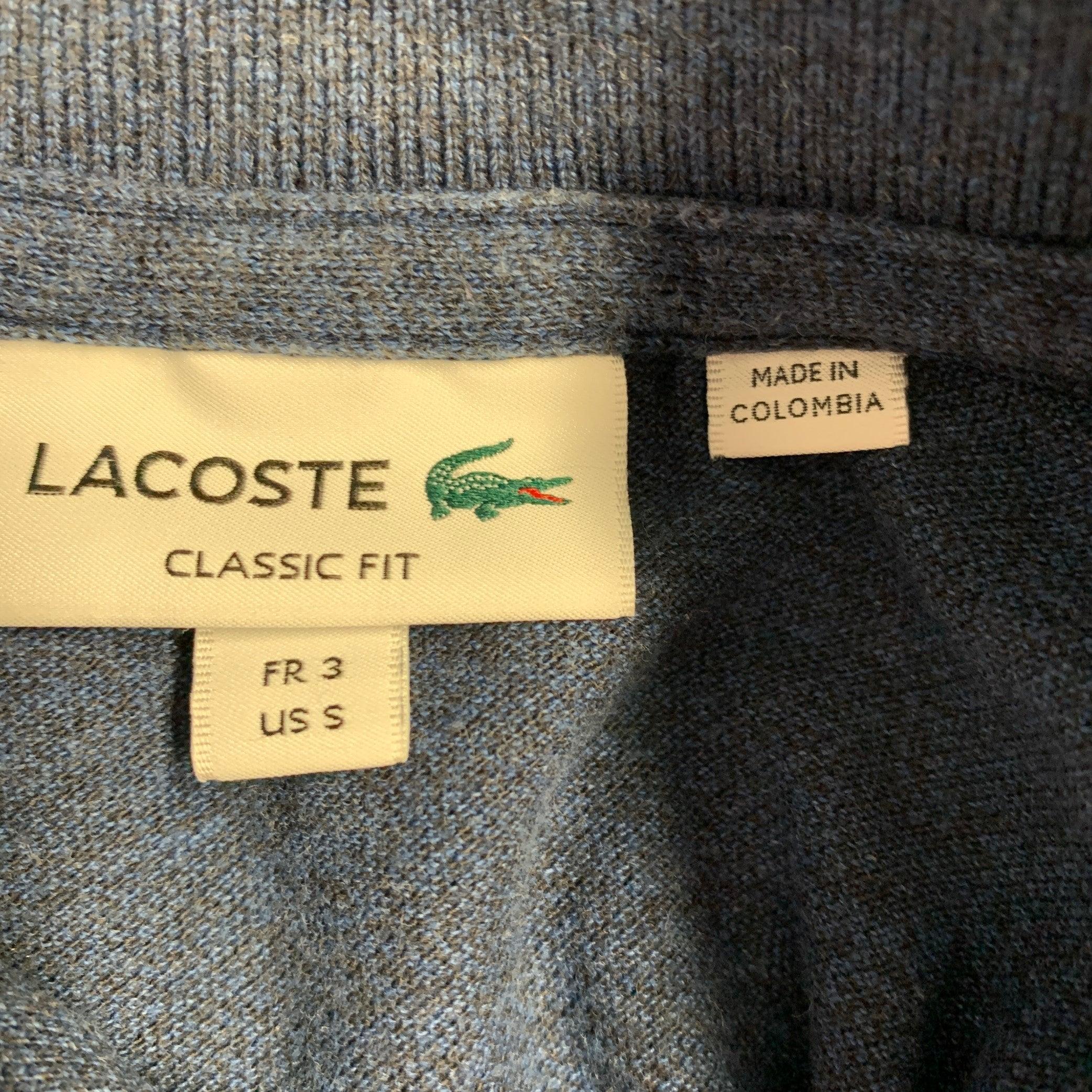 LACOSTE Größe S Marineblaues Polo aus Baumwolle mit halber Placket im Zustand „Hervorragend“ im Angebot in San Francisco, CA