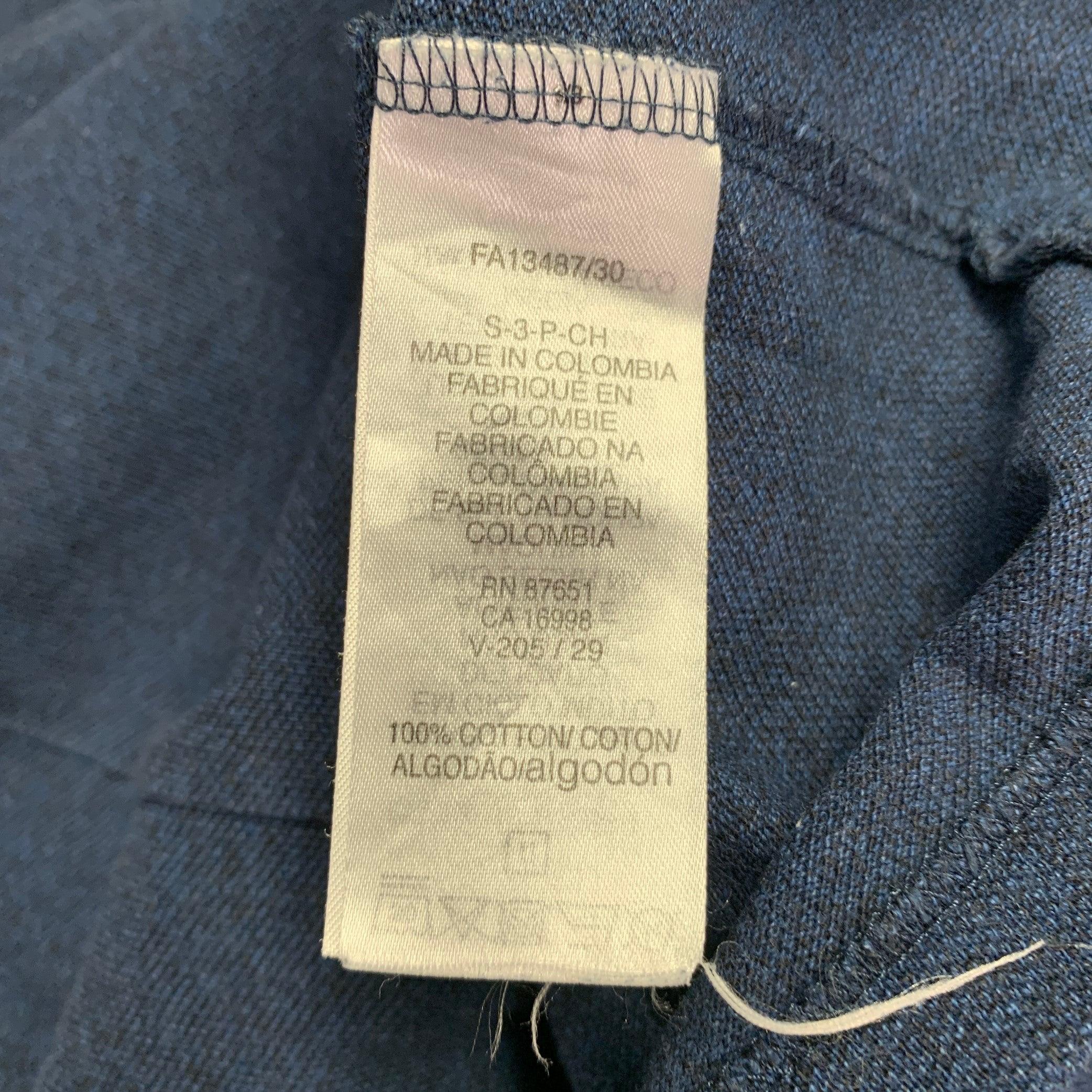 LACOSTE Größe S Marineblaues Polo aus Baumwolle mit halber Placket Herren im Angebot