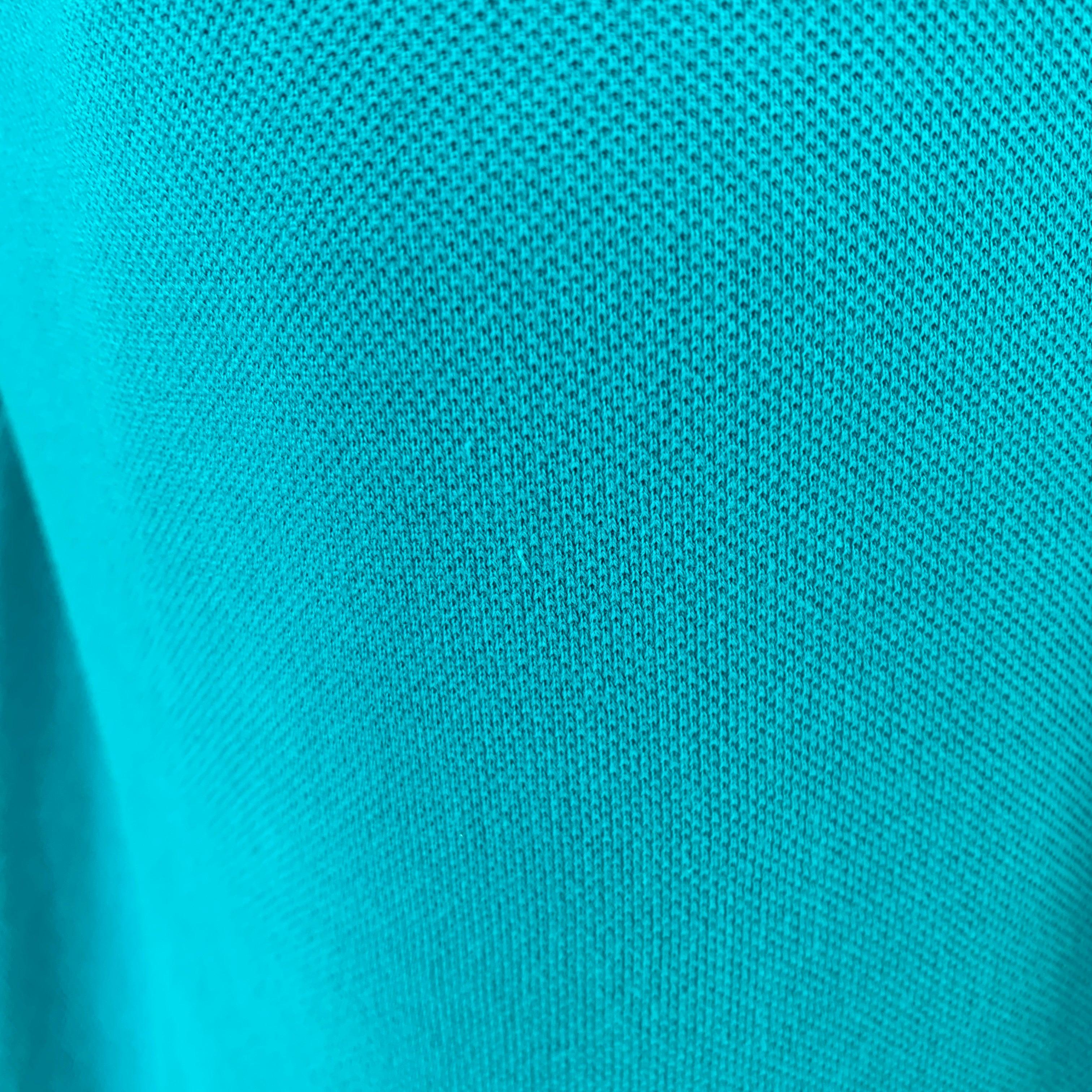 Men's LACOSTE Size XL Aqua Cotton Buttoned Polo For Sale