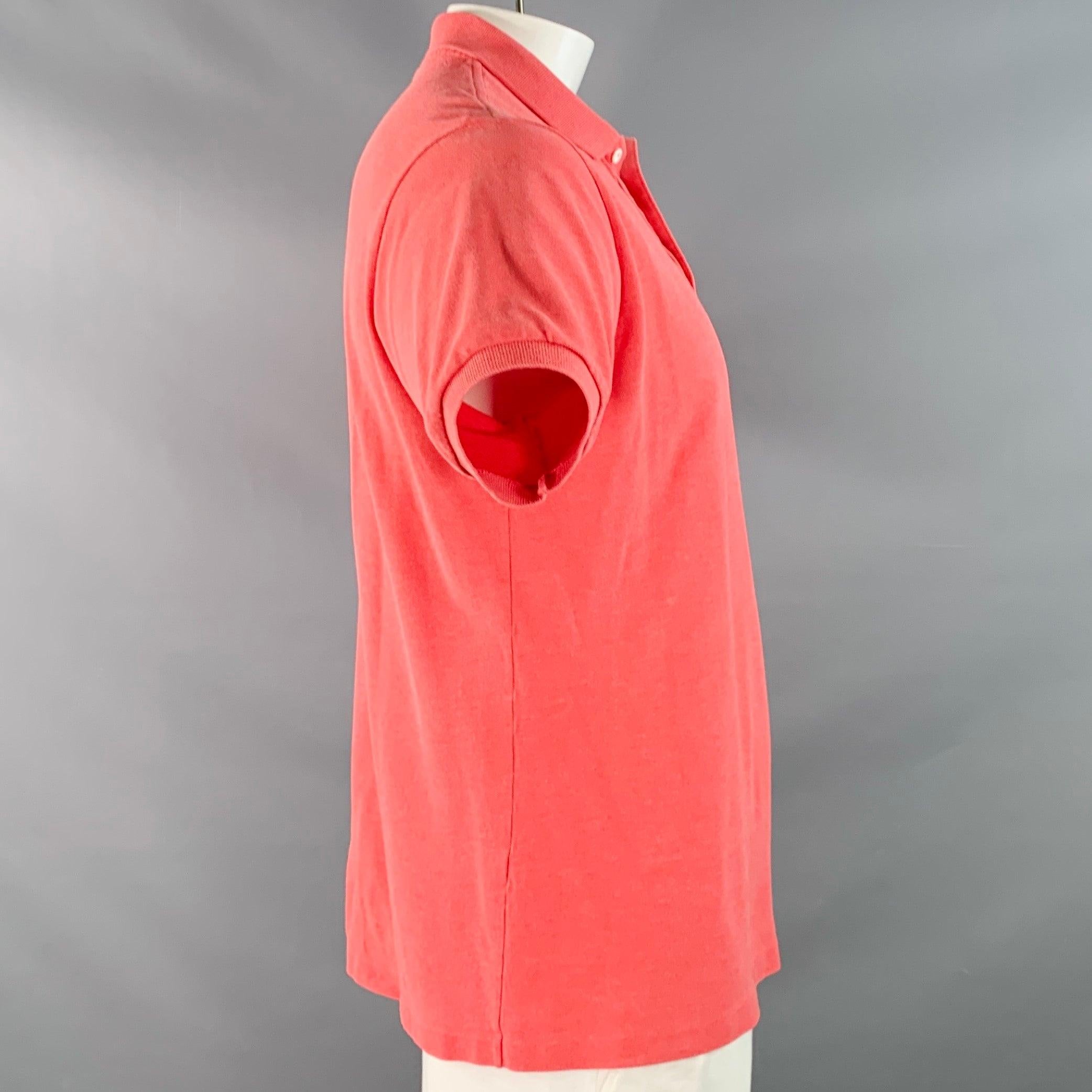 LACOSTE Größe XL Rot Koralle Baumwolle Kurzarm-Polo im Zustand „Gut“ im Angebot in San Francisco, CA