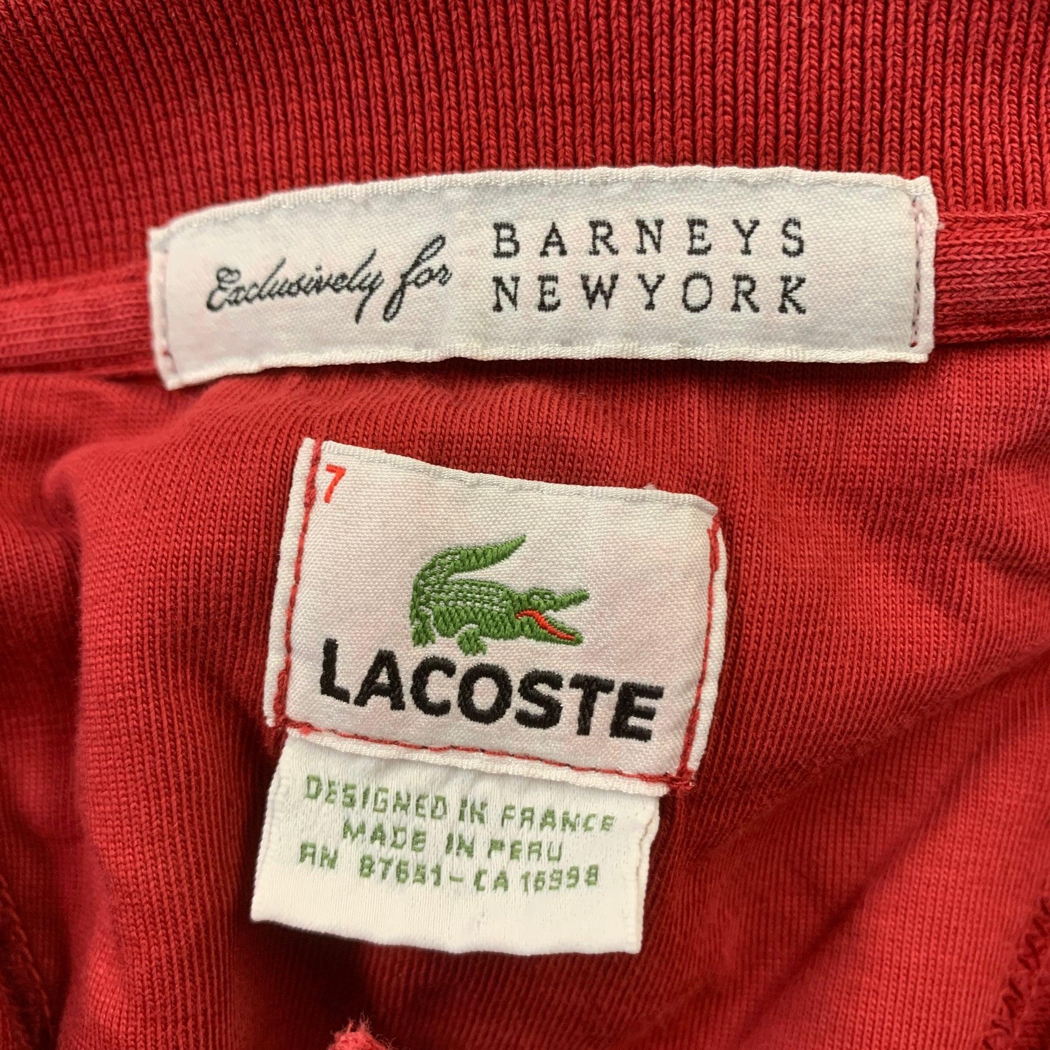 Men's LACOSTE Size XL Red Cotton Polo For Sale