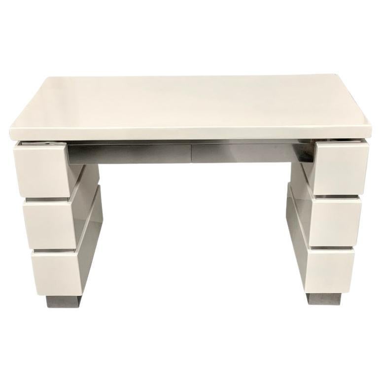 Lacquer and Chrome Vintage Desk