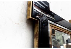 Lacquer And Mixed Metal Mirror By Alain Delon For Maison Jansen 1970’s