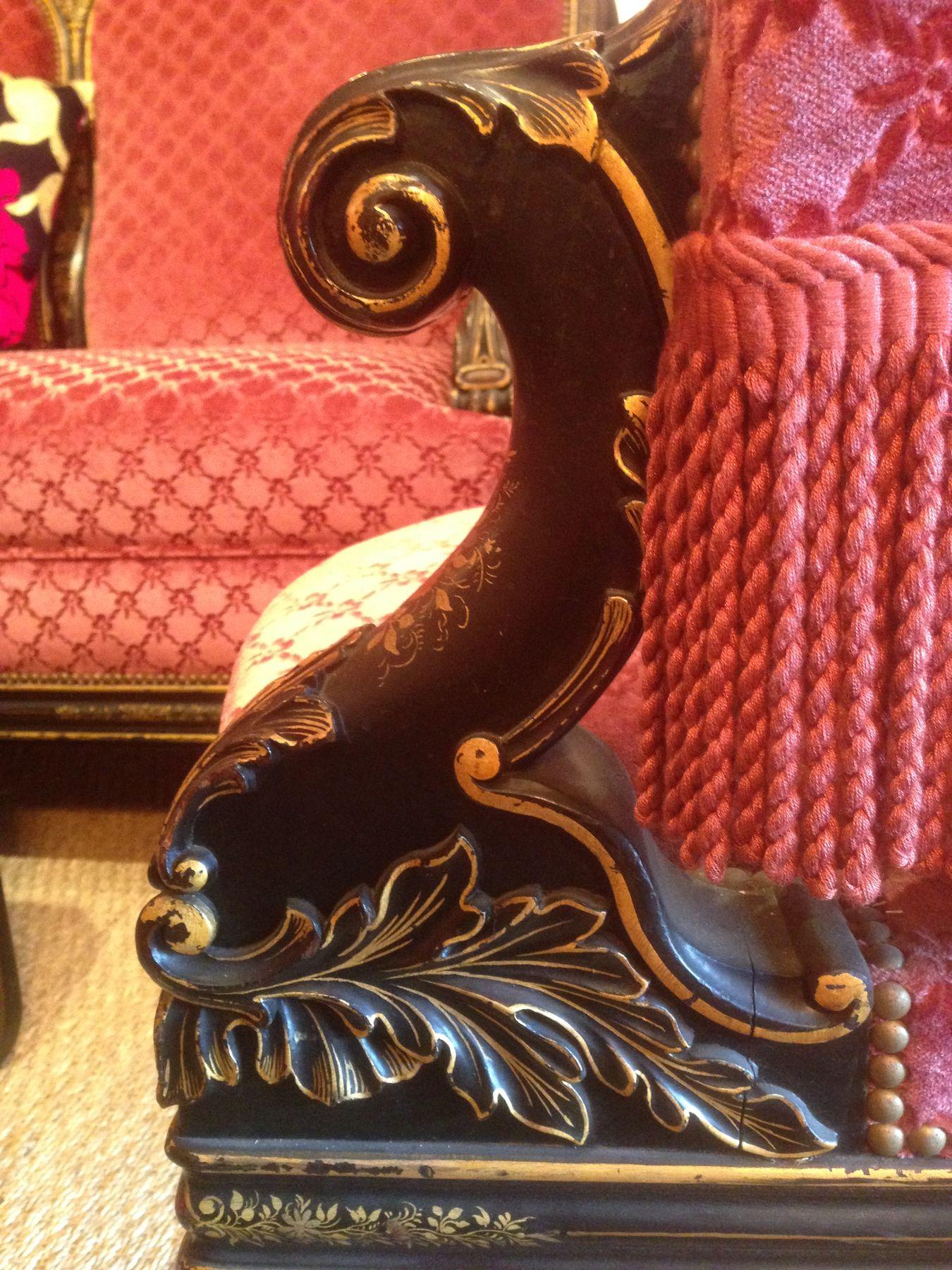 Lacquered Lacquer and Velvet Set of Seats in the Napoleon III Style, 19th Century For Sale