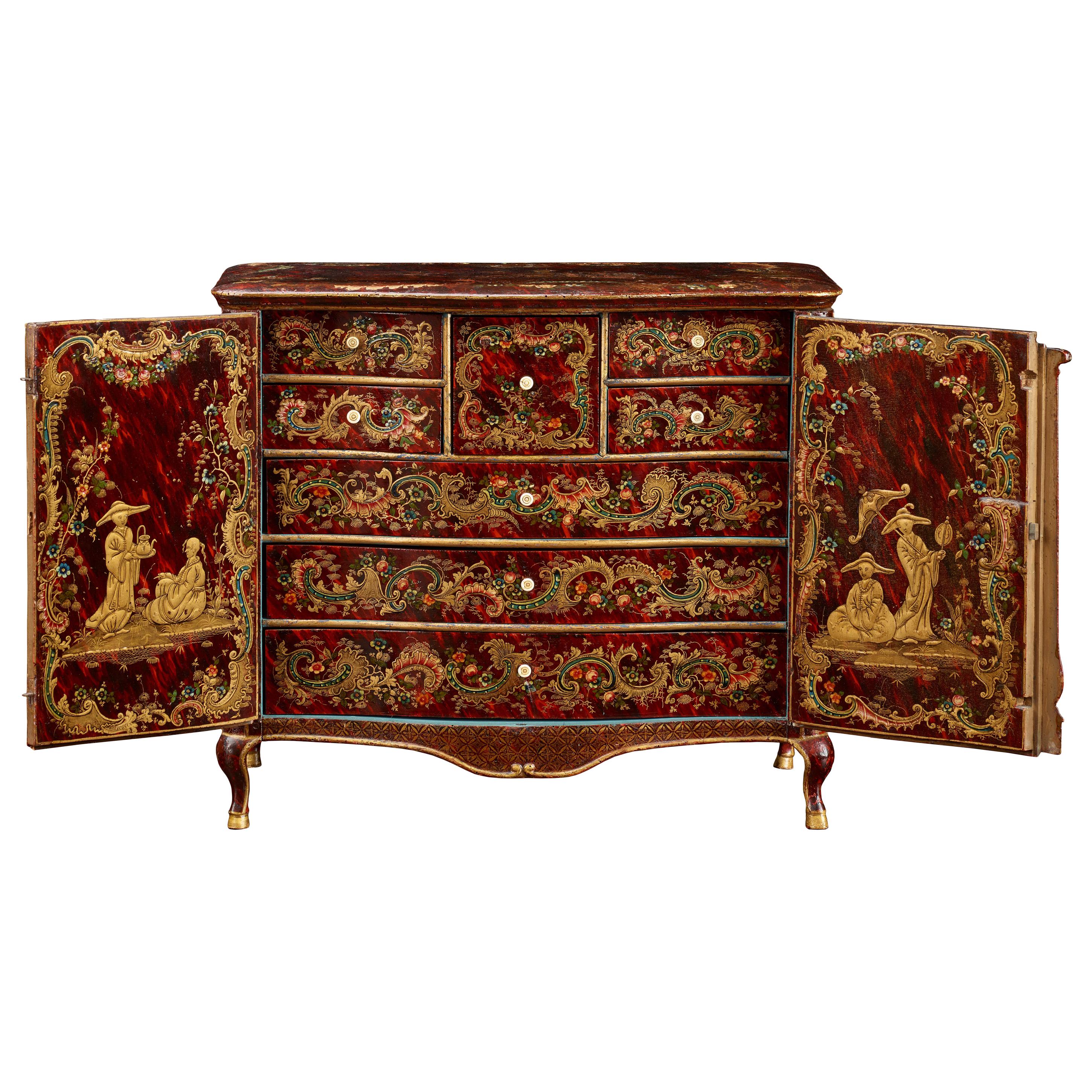 Lacquer Cabinet, Spa 1770, Chinoise For Sale