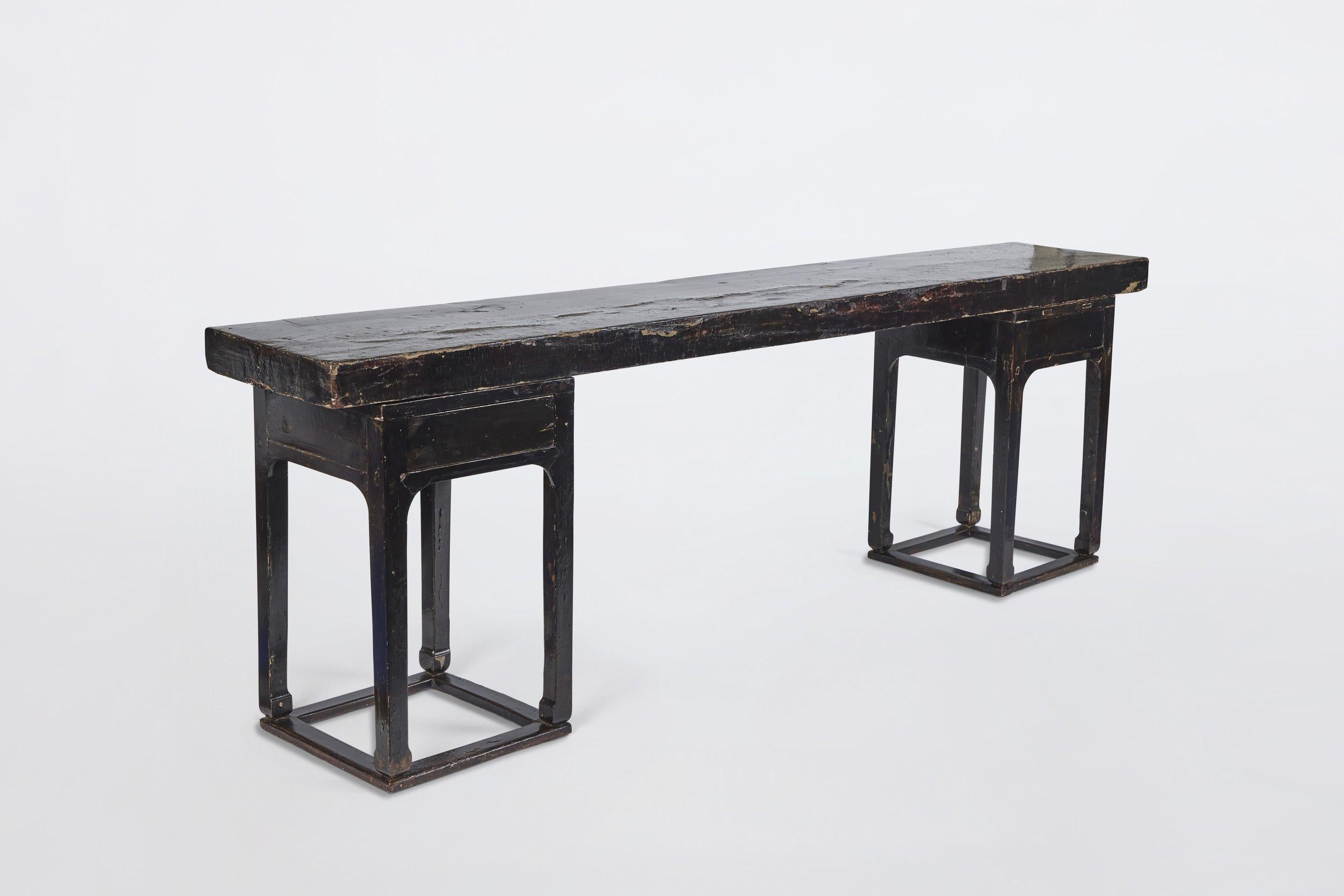 Mid-20th Century Lacquer Console Table For Sale