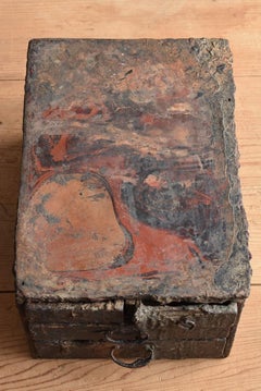 tiroir de travail d'artisan en laque / Table de travail ancienne / Wabi-Sabi Art / 1868-1930