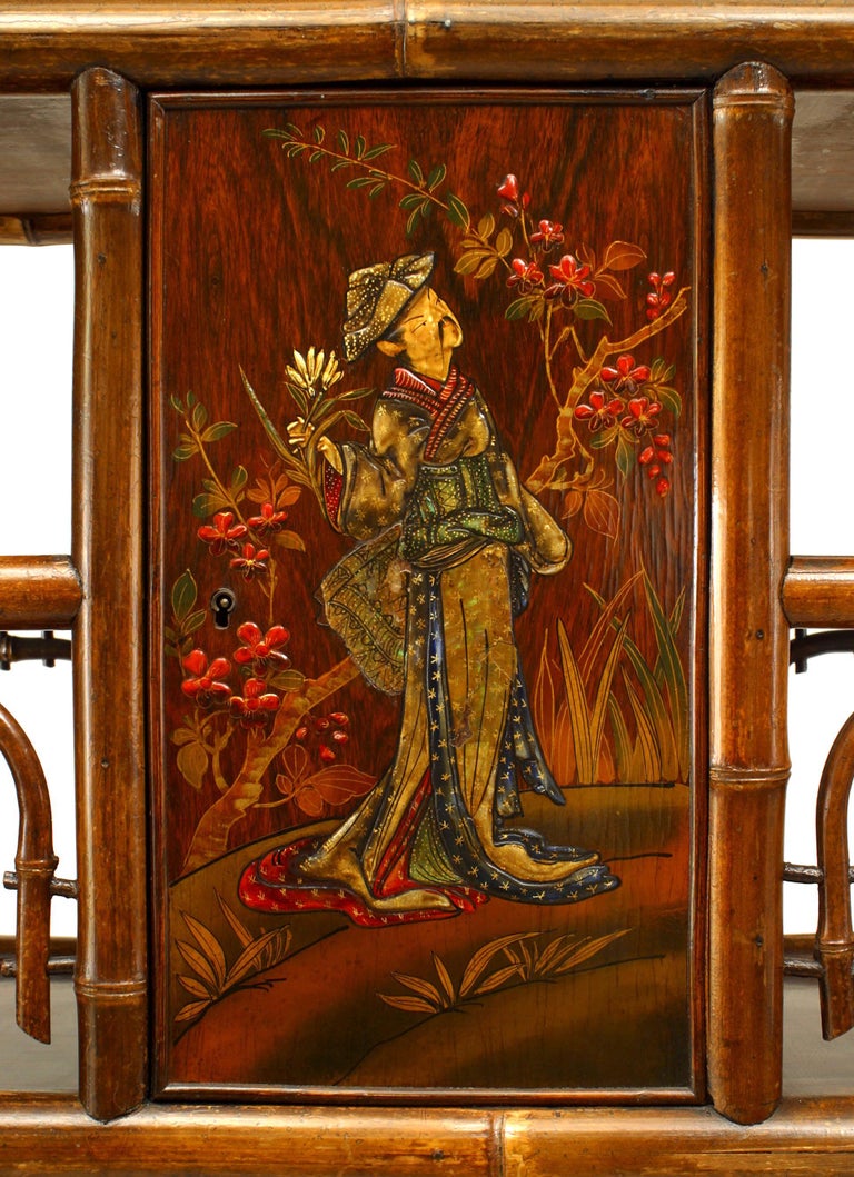 Unknown 19th Century Bamboo and Rosewood Lacquered Étagère For Sale